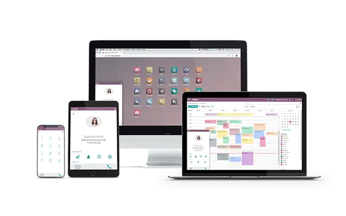 ERP система Odoo на різних пристроях — CRM, планування та управління бізнесом онлайн